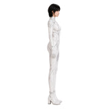 Stellar Blade: Blood Rain Eve Women White Jumpsuit with Black Cape Cosplay Costume Outfit Halloween Carnival Suit
