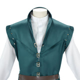 Tangled Flynn Rider Green Vest Outfit Cosplay Costume Outfits Halloween Carnival Suit