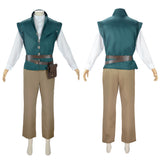 Tangled Flynn Rider Green Vest Outfit Cosplay Costume Outfits Halloween Carnival Suit