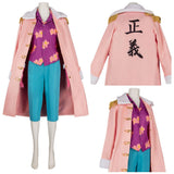 Tashigi Women Pink Cloak Outfit Cosplay Costume Outfit Halloween Carnival Suit