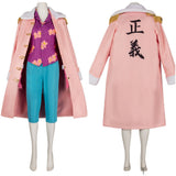 Tashigi Women Pink Cloak Outfit Cosplay Costume Outfit Halloween Carnival Suit