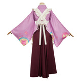 Tasokare Hotel Tsukahara Neko Women Purple Kimono Outfit Cosplay Costume Outfits Halloween Carnival Suit