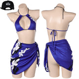 Tekken 8 Reina Women Purple Swimsuit Set Cosplay Costume Outfits Halloween Carnival Suit