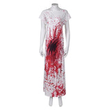 Terrifier 3 (2024) Terrifier 3 (2024) Women Bloodstained Robe Cosplay Costume Outfits Halloween Carnival Suit