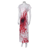 Terrifier 3 (2024) Terrifier 3 (2024) Women Bloodstained Robe Cosplay Costume Outfits Halloween Carnival Suit