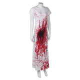 Terrifier 3 (2024) Terrifier 3 (2024) Women Bloodstained Robe Cosplay Costume Outfits Halloween Carnival Suit