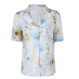 The Backrooms Mary Women White Printed Shirt Cosplay Costume Outfit Halloween Carnival Suit