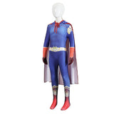 THE BOYS Homelander Kids Children Blue Jumpsuit Cosplay Costume Outfit Halloween Carnival Suit