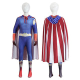 THE BOYS Homelander Kids Children Blue Jumpsuit Cosplay Costume Outfit Halloween Carnival Suit