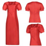 The Bride of Frankenstein The Bride Women Red Dress Cosplay Costume Outfit Halloween Carnival Suit