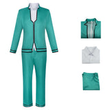 The Disastrous Life of Saiki K Saiki Kusuo Green Outfit Cosplay Costume Outfit Halloween Carnival Suit