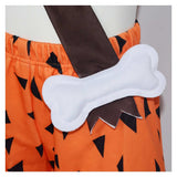 The Flintstones Fred Flintstone Kids Children Orange Outfit Cosplay Costume Outfits Halloween Carnival Suit