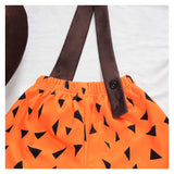 The Flintstones Fred Flintstone Kids Children Orange Outfit Cosplay Costume Outfits Halloween Carnival Suit