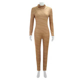 The Gaslight District Mel Women Brown Jumpsuit Cosplay Costume Outfit Halloween Carnival Suit