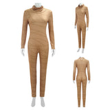 The Gaslight District Mel Women Brown Jumpsuit Cosplay Costume Outfit Halloween Carnival Suit