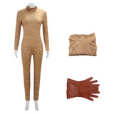 The Gaslight District Mel Women Brown Jumpsuit Cosplay Costume Outfit Halloween Carnival Suit
