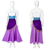 The Hunchback of Notre Dame Esmeralda Women Purple Dress Cosplay Costume Outfit Halloween Carnival Suit