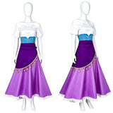 The Hunchback of Notre Dame Esmeralda Women Purple Dress Cosplay Costume Outfit Halloween Carnival Suit