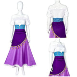 The Hunchback of Notre Dame Esmeralda Women Purple Dress Cosplay Costume Outfit Halloween Carnival Suit