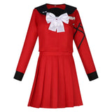 The Hundred Line: Last Defense Academy Kako Tsukumo Red JK Dress Outfit Cosplay Costume