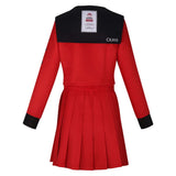 The Hundred Line: Last Defense Academy Kako Tsukumo Red JK Dress Outfit Cosplay Costume
