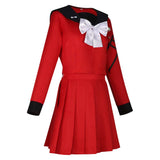 The Hundred Line: Last Defense Academy Kako Tsukumo Red JK Dress Outfit Cosplay Costume