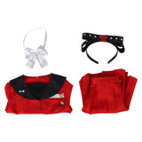 The Hundred Line: Last Defense Academy Kako Tsukumo Red JK Dress Outfit Cosplay Costume