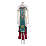 The Legend of Zelda Sonia Green Dress Outfit Cosplay Costume Outfits Halloween Carnival Suit