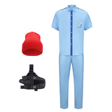 The Life Aquatic with Steve Zissou Zissou Blue Outfit Cosplay Costume Outfit Halloween Carnival Suit
