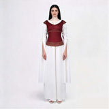 The Lord of the Rings Éowyn Women White Outfit Cosplay Costume Outfit Halloween Carnival Suit