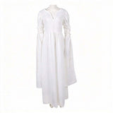 The Lord of the Rings Éowyn Women White Outfit Cosplay Costume Outfit Halloween Carnival Suit