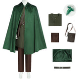 The Lord of the Rings Bilbo Baggins Green Suit Cosplay Costume Outfits Halloween Carnival Suit