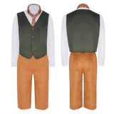 The Lord of the Rings Bilbo Baggins Red Outfit Cosplay Costume Outfit Halloween Carnival Suit
