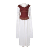 The Lord of the Rings Eowyn Women Brown Dress Cosplay Costume Outfit Halloween Carnival Suit