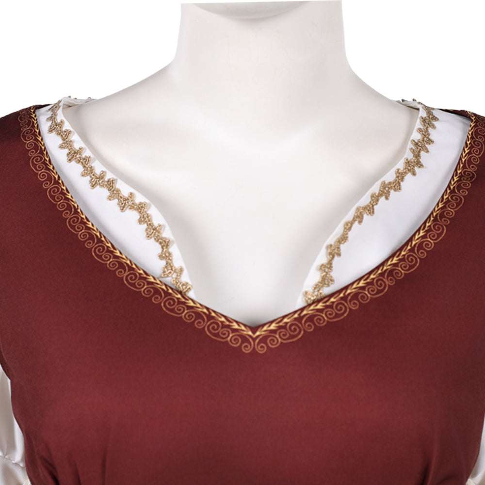 The Lord of the Rings Eowyn Women Brown Dress Cosplay Costume Outfit H –  TrendsinCosplay
