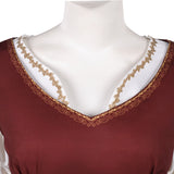 The Lord of the Rings Eowyn Women Brown Dress Cosplay Costume Outfit Halloween Carnival Suit