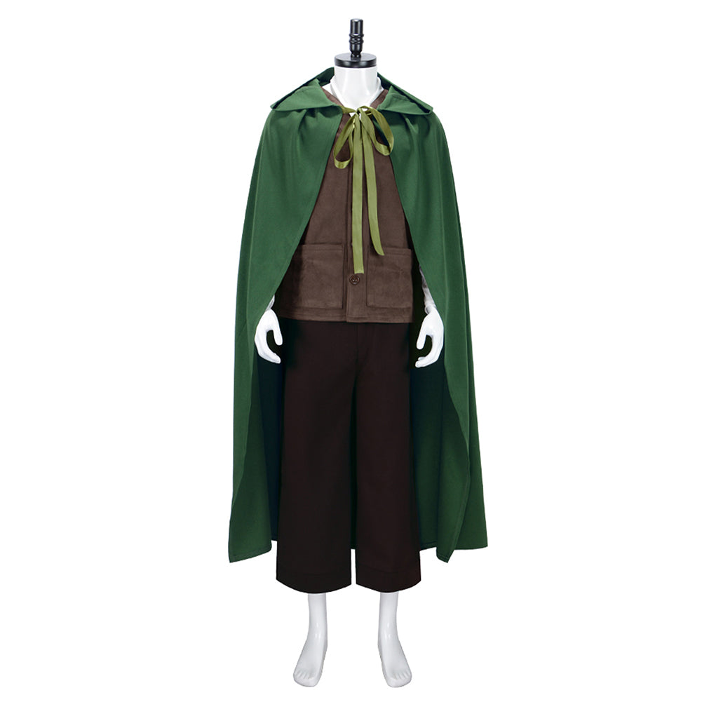 The Lord Of The Rings Frodo Baggins Brown Outfit Cosplay Costume Outfi ...