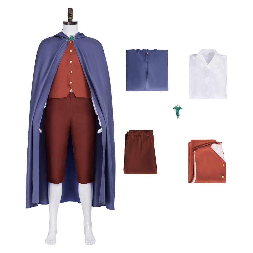 The Lord Of The Rings Frodo Baggins Red Outfit Cosplay Costume Outfits ...