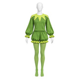 The Muppet Show Kermit Women Green Outfit Cosplay Costume Outfit Halloween Carnival Suit