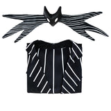 The Nightmare Before Christmas Jack Black Dress Cosplay Costume Outfits Halloween Carnival Suit