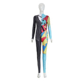 The Nightmare Before Christmas Sally Women Colorful Patchwork Jumpsuit Cosplay Costume Outfit Halloween Carnival Suit