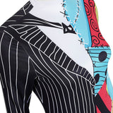 The Nightmare Before Christmas Sally Women Colorful Patchwork Jumpsuit Cosplay Costume Outfit Halloween Carnival Suit