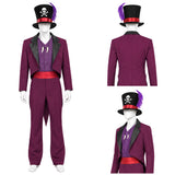 The Princess and The Frog Dr. Facilier Purple Outfit Cosplay Costume Outfit Halloween Carnival Suit