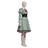 The Ribbon Hero Princess Knight Women Green Dress Cosplay Costume Outfit Halloween Carnival Suit