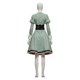 The Ribbon Hero Princess Knight Women Green Dress Cosplay Costume Outfit Halloween Carnival Suit