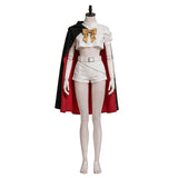 The Ribbon Hero Sapphire Women White Outfit with Cloak Cosplay Costume Outfit Halloween Carnival Suit