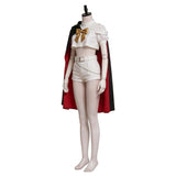 The Ribbon Hero Sapphire Women White Outfit with Cloak Cosplay Costume Outfit Halloween Carnival Suit