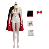 The Ribbon Hero Sapphire Women White Outfit with Cloak Cosplay Costume Outfit Halloween Carnival Suit