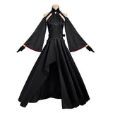 The Ribbon Hero Velvet Women Black Dress Cosplay Costume Outfit Halloween Carnival Suit