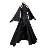 The Ribbon Hero Velvet Women Black Dress Cosplay Costume Outfit Halloween Carnival Suit